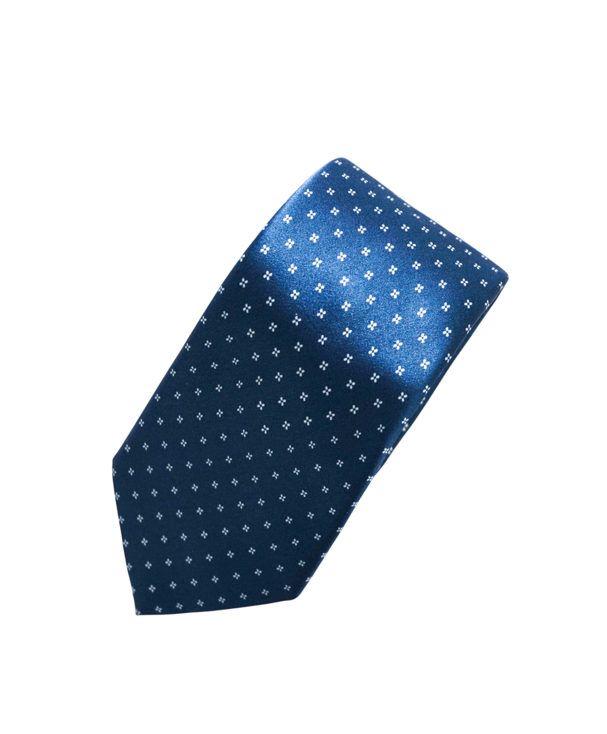 $395 BRIONI - Blue Micro Geometric Silk - 3" Tie