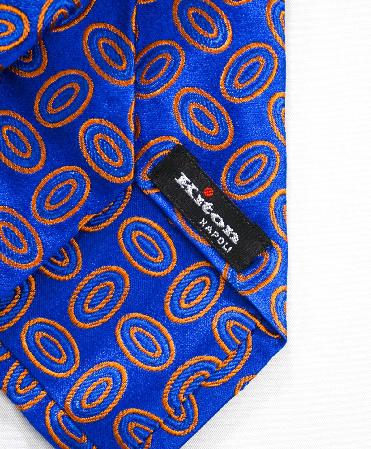 $290 KITON - Blue Medallion Silk - 3.25" Tie