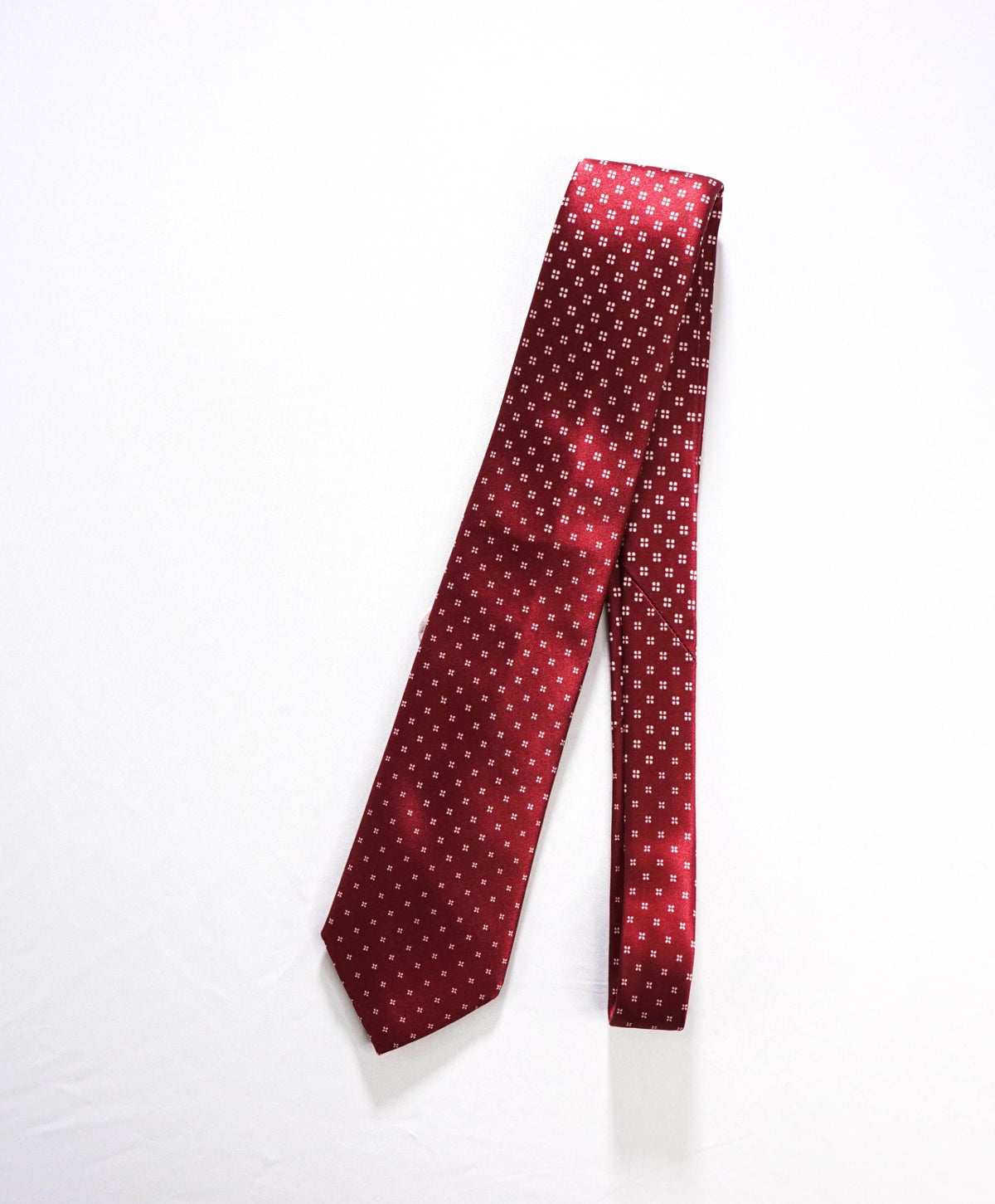 $395 BRIONI - Red Micro Geometric Silk - 3" Tie