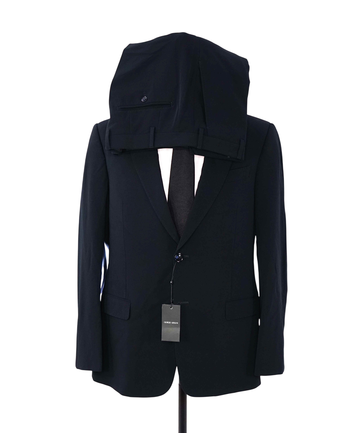 $3,295 GIORGIO ARMANI - SOFT Black Stretch Suit - 40R
