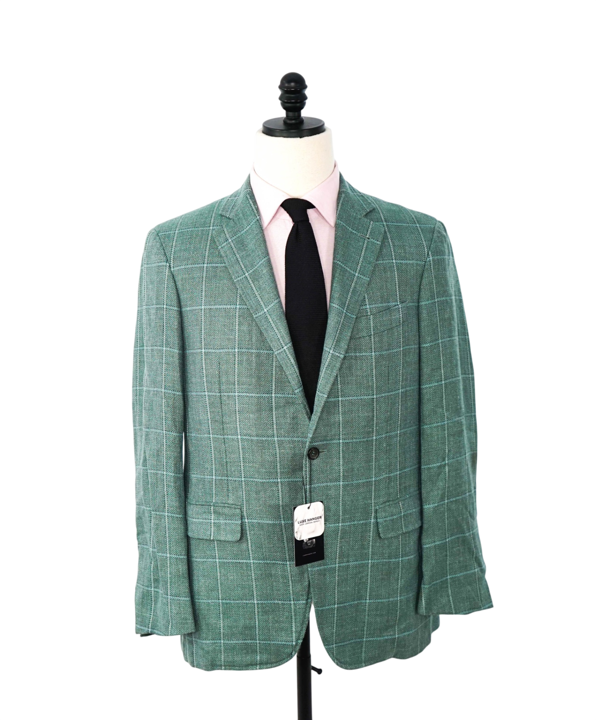$2,095 CANALI Kei - Green Plaid Wool/Silk/Linen Blazer - 42R