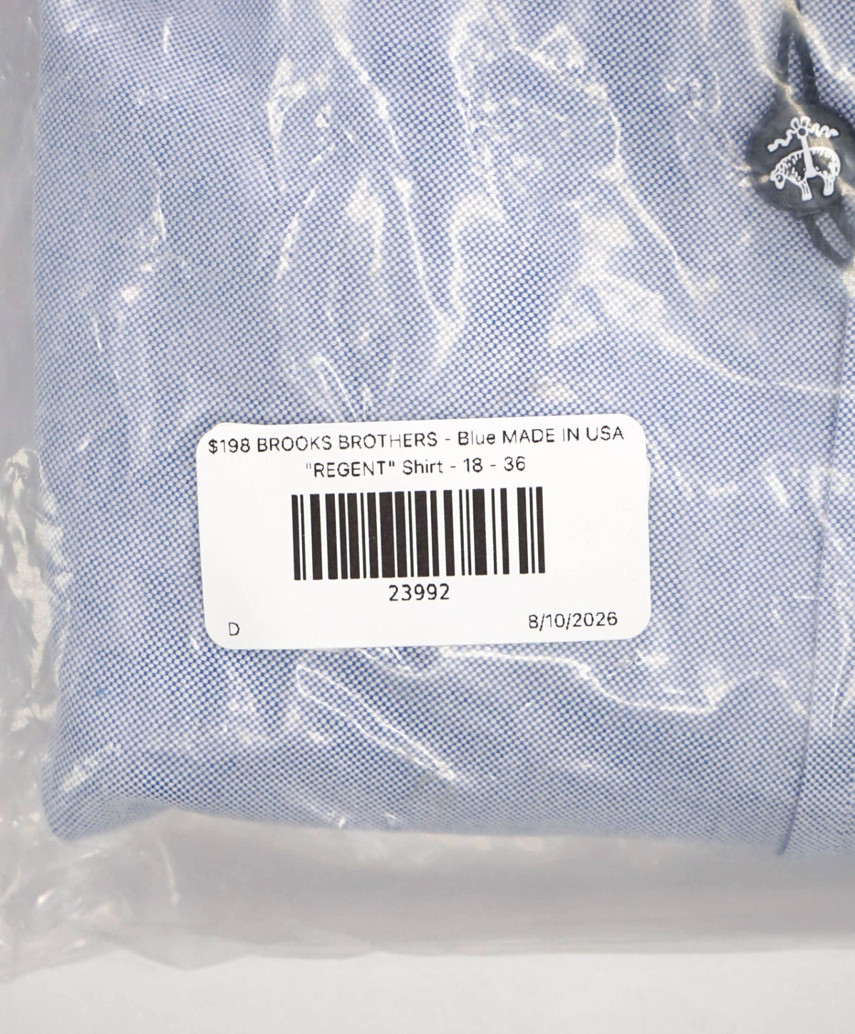$198 BROOKS BROTHERS - Blue MADE IN USA "REGENT" Shirt - 18 - 36