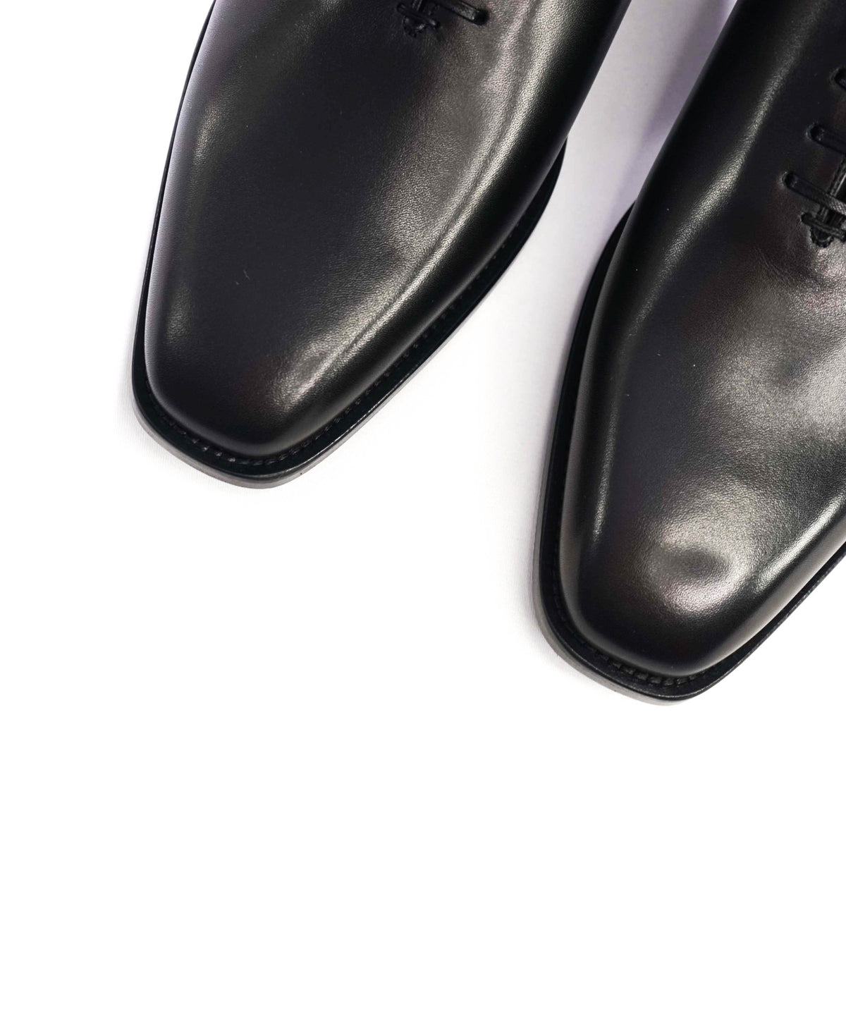 $1,090 FERRAGAMO - Black Leather "GEOFFREY" Oxfords - 9.5 3E