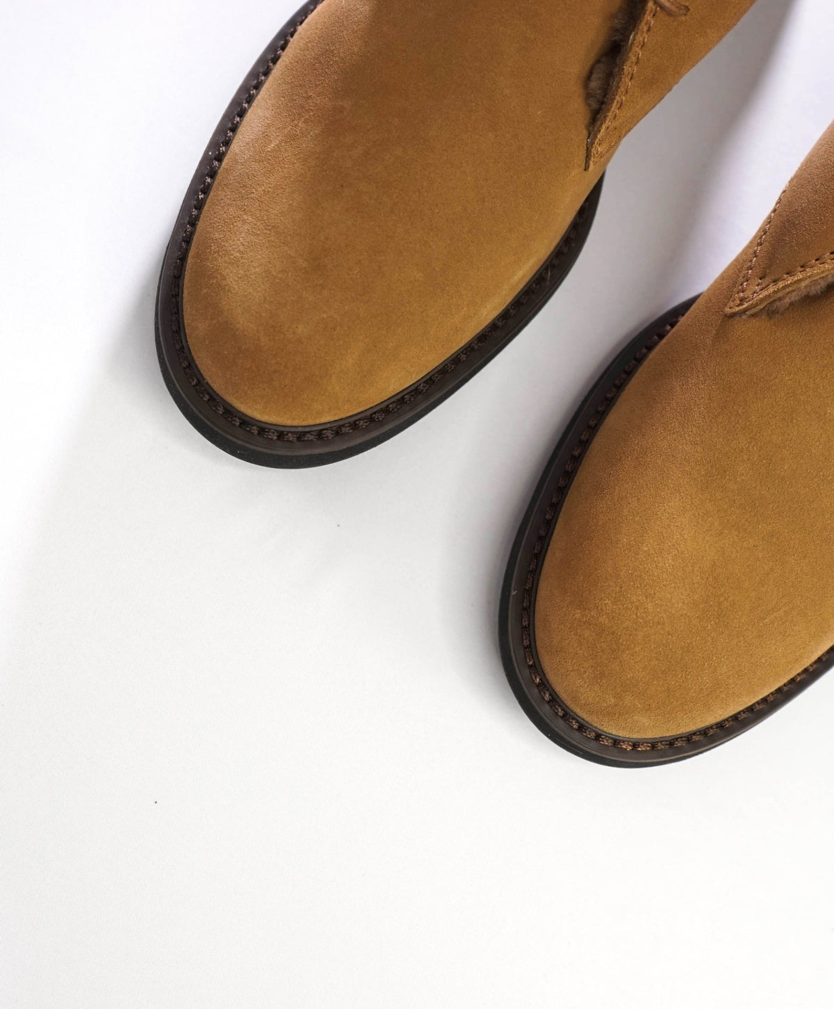 $895 TOD'S - Tan SHEARLING Suede Chukka Boot - US 8.5 (7.5UK)