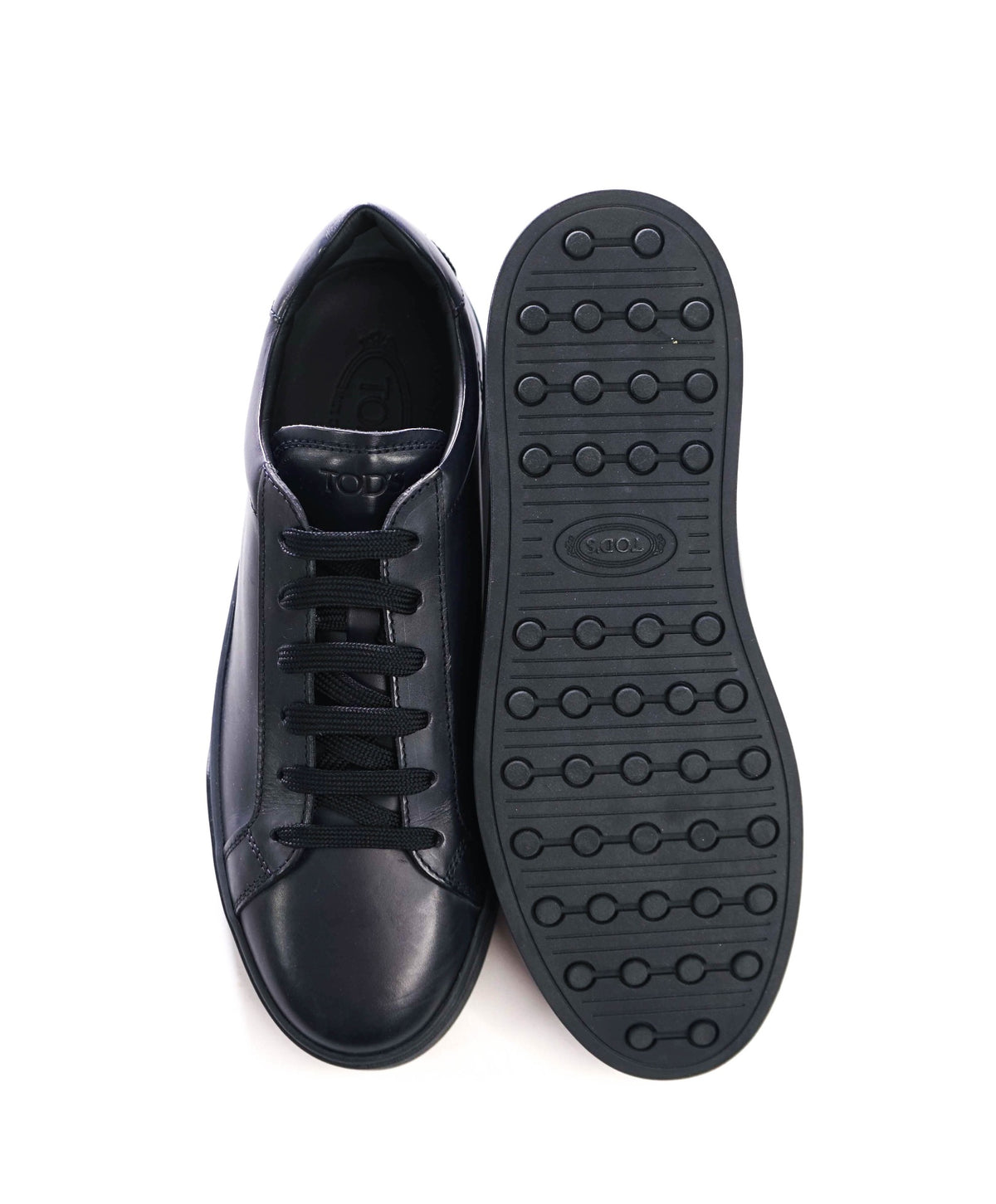 $750 TOD's - Navy Blue Leather Sneakers - US 10.5 (9.5UK)