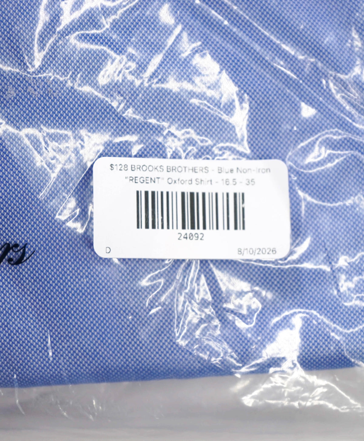 $128 BROOKS BROTHERS - Blue Non-Iron "REGENT" Oxford Shirt - 16.5 - 35