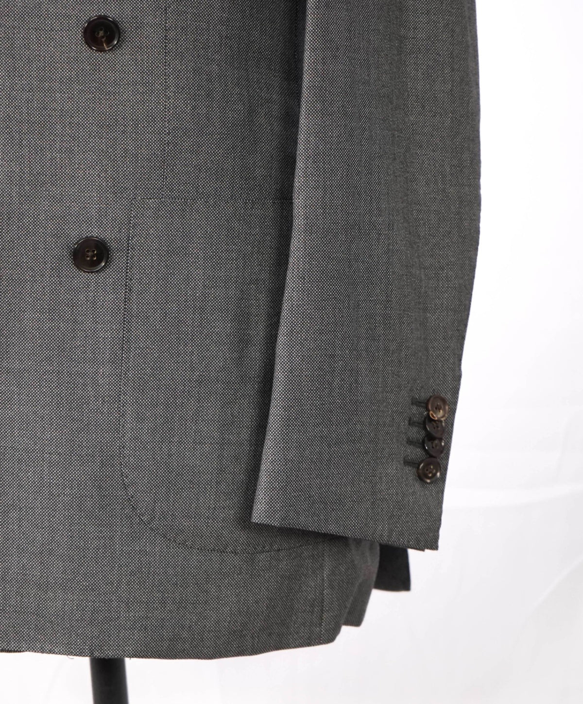 $1,199 SUITSUPPLY - Gray Wool/Silk Double Breasted Suit - 32
