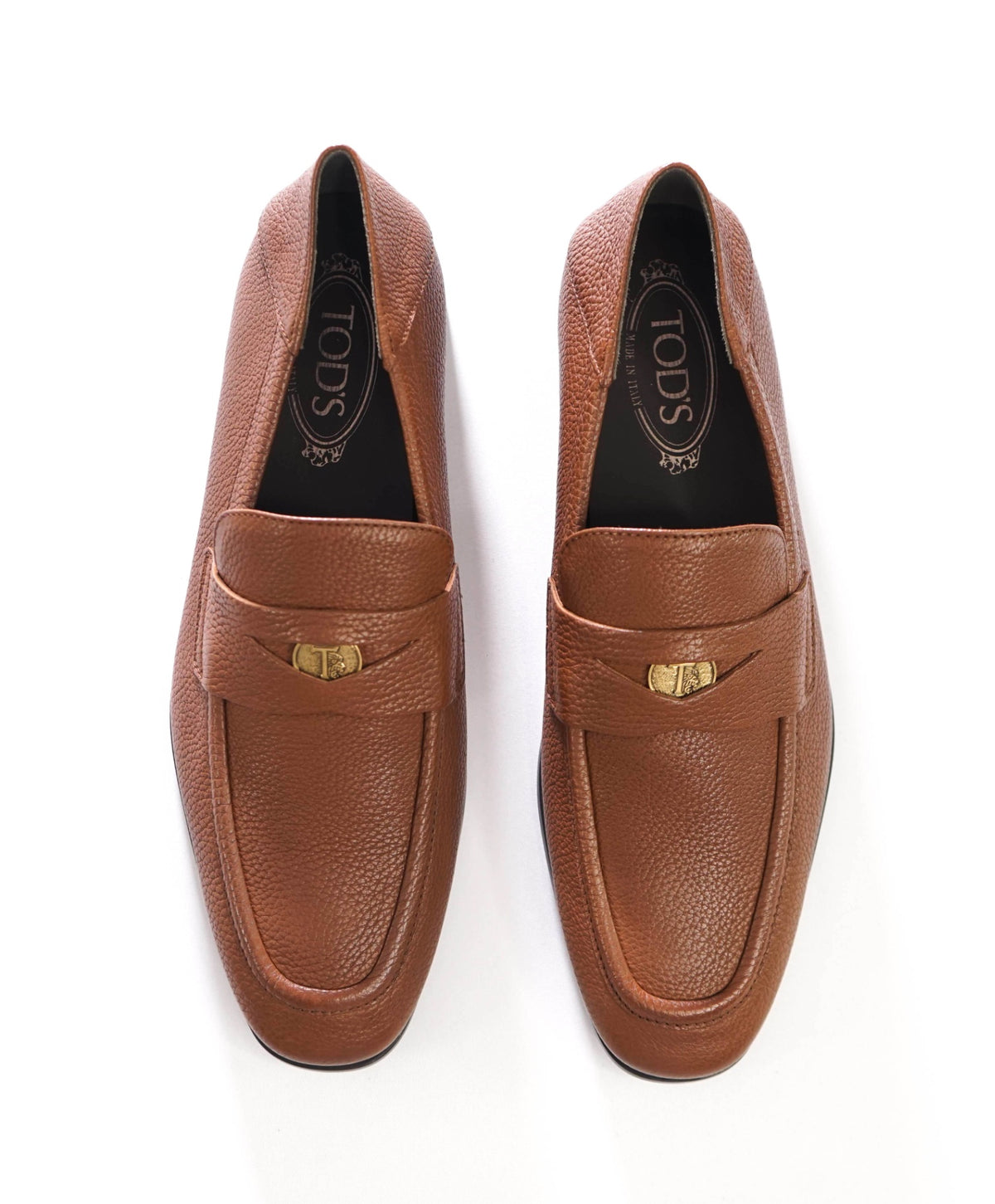 $1,095 TOD's - Brown Pebble Leather Penny Loafers - US 8.5 (7.5UK)