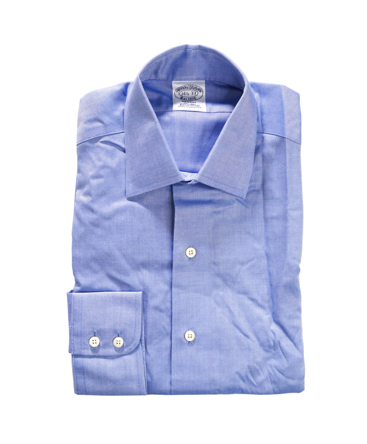 $128 BROOKS BROTHERS - Blue Non-Iron "REGENT" Oxford Shirt - 14.5 - 33