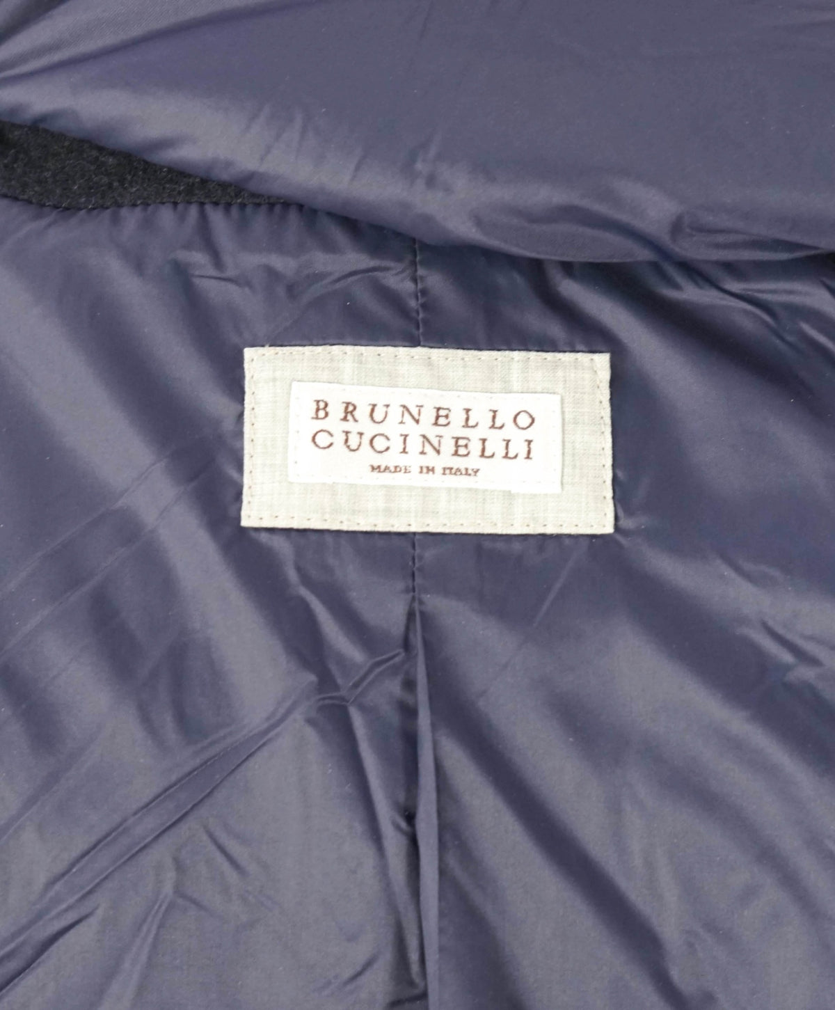 $7,995 BRUNELLO CUCINELLI - Navy Blue Wool Overcoat - 3XL