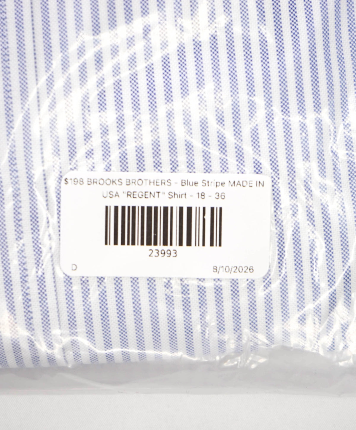 $198 BROOKS BROTHERS - Blue Stripe MADE IN USA "REGENT" Shirt - 18 - 36