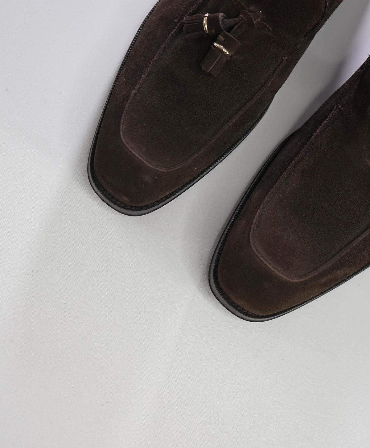 $2,323 TOM FORD - Brown Suede Tassel Loafers - US 11 (10.5 TF)
