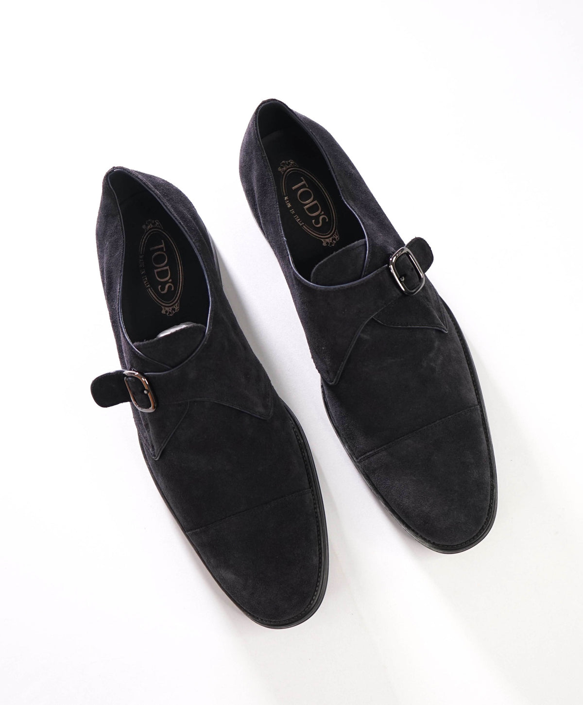 TOD'S - Navy Blue Suede Single Monk - US 13 (12UK)