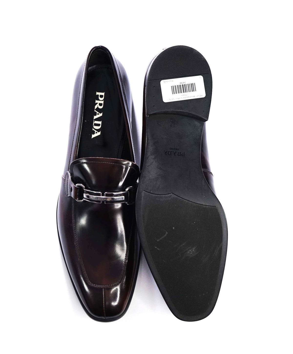 $1,095 PRADA - Brown Leather Loafers - US 12.5 (11.5UK)
