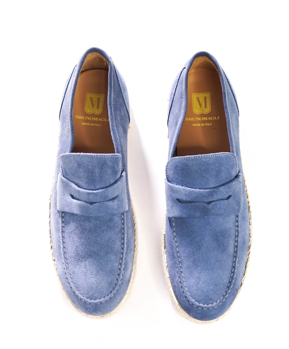 BRUNO MAGLI - Light Blue Suede Loafers - 10