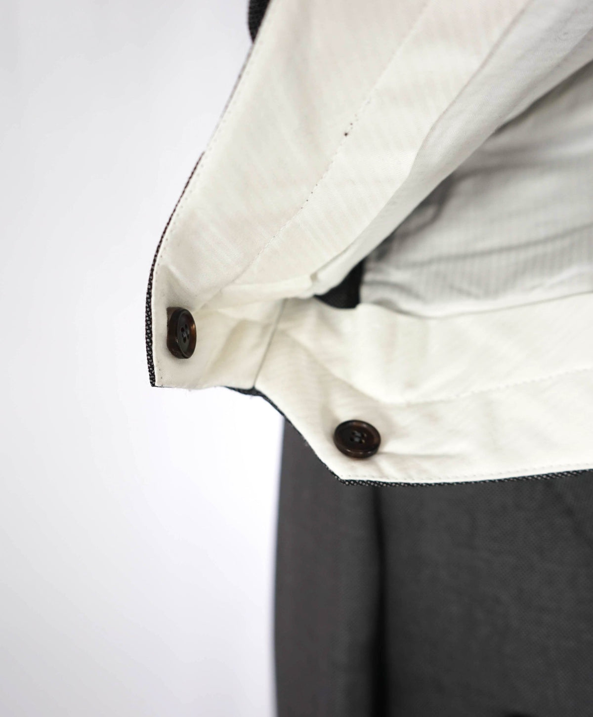 $1,199 SUITSUPPLY - Gray Wool/Silk Double Breasted Suit - 32