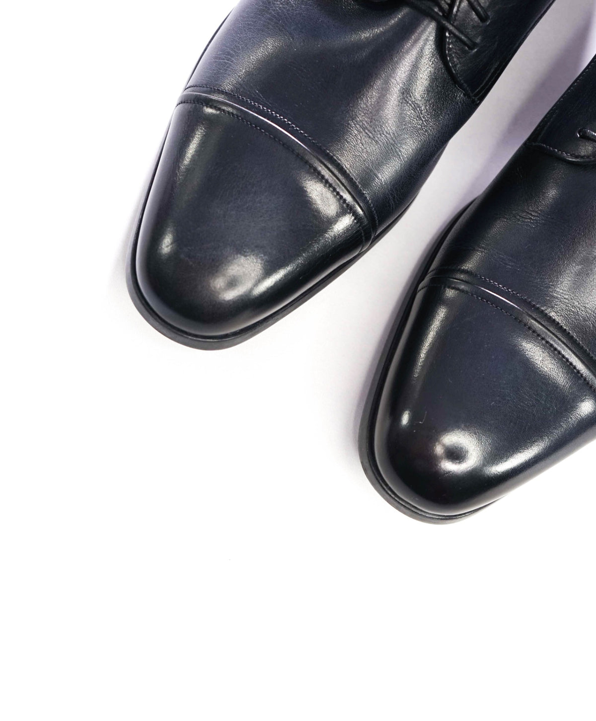 $1,200 BALLY - Dark Navy Leather Derby - US 10.5 (9.5UK)