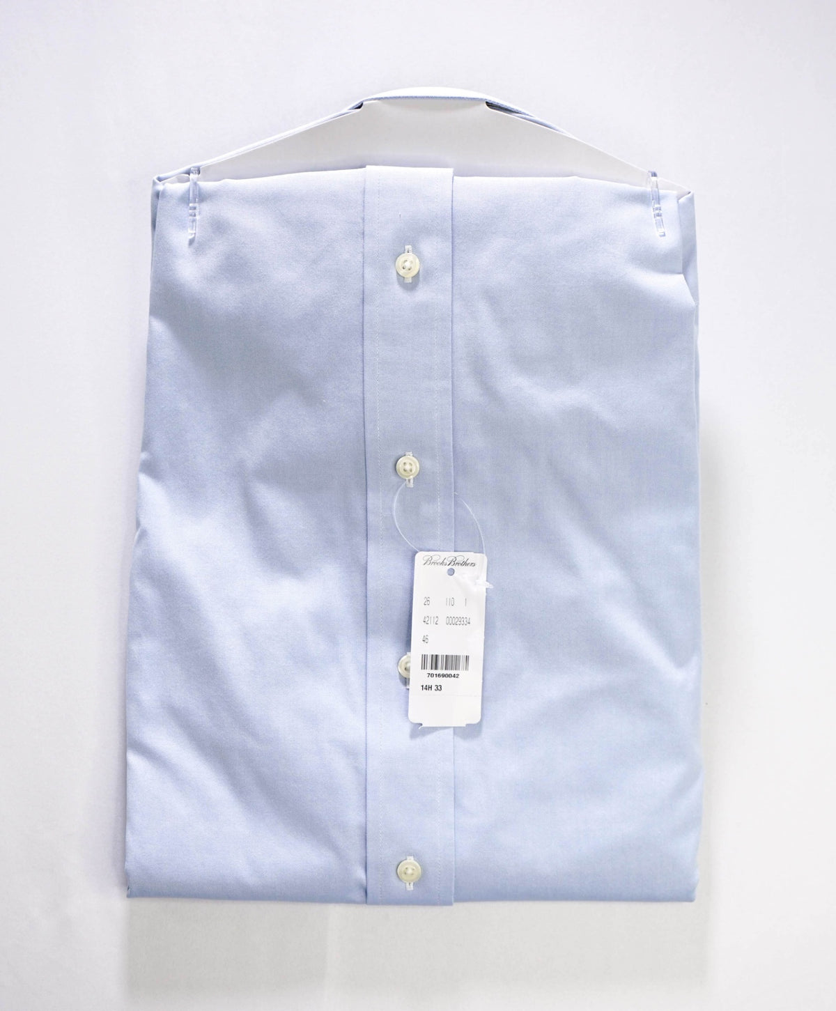 $128 BROOKS BROTHERS - Blue Non-Iron "REGENT" Shirt - 14.5 - 33