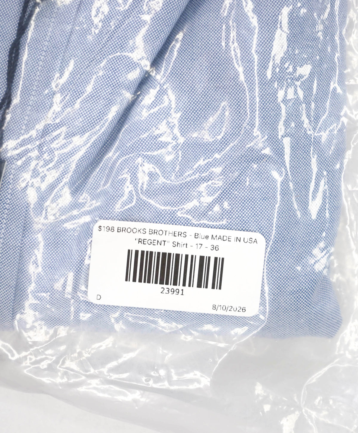 $198 BROOKS BROTHERS - Blue MADE IN USA "REGENT" Shirt - 17 - 36
