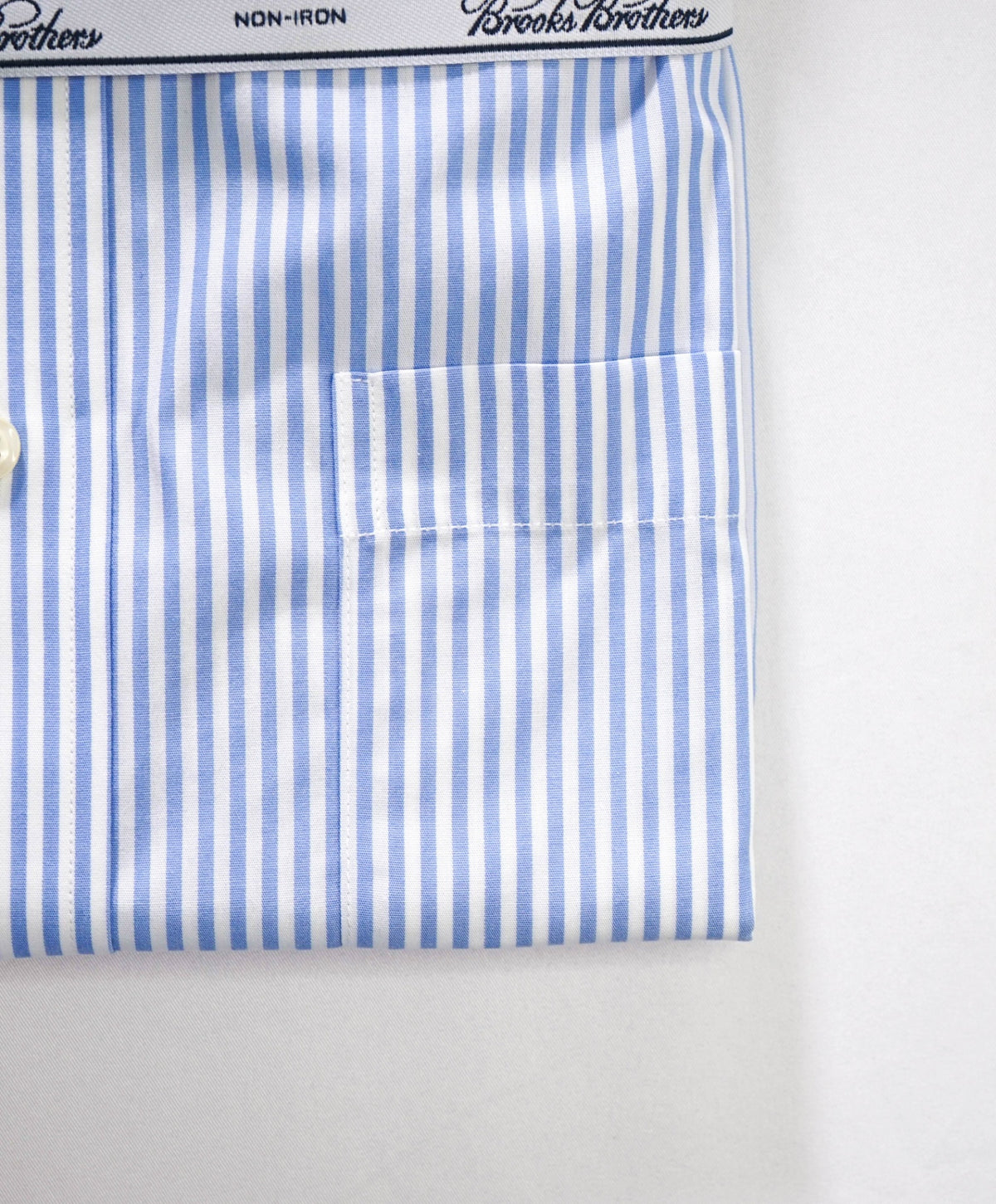 $128 BROOKS BROTHERS - Blue Stripe Non-Iron "REGENT" Shirt - 14.5 - 33