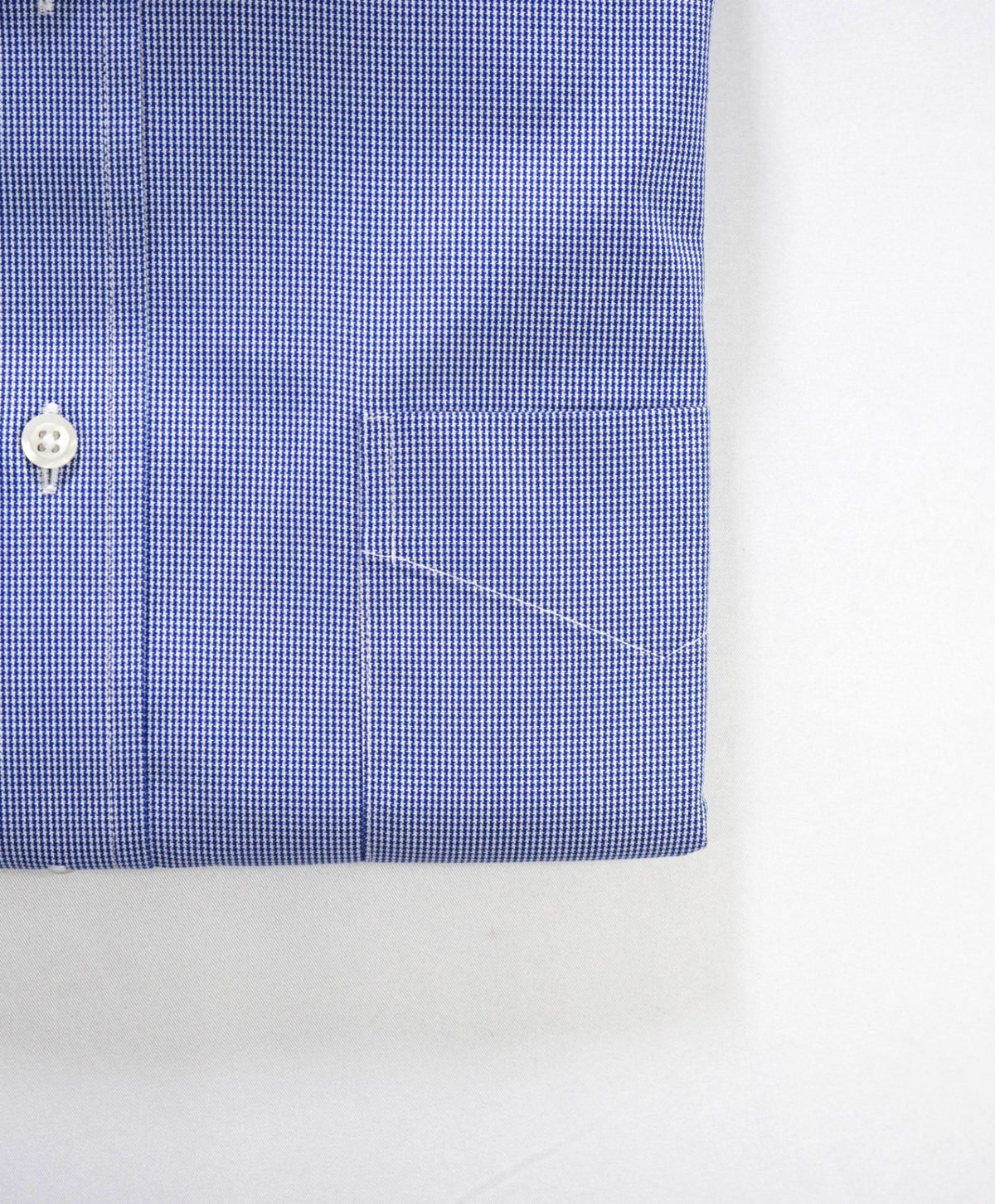 $128 BROOKS BROTHERS - Blue Micro Herringbone Non-Iron "REGENT" Shirt - 14.5 - 33