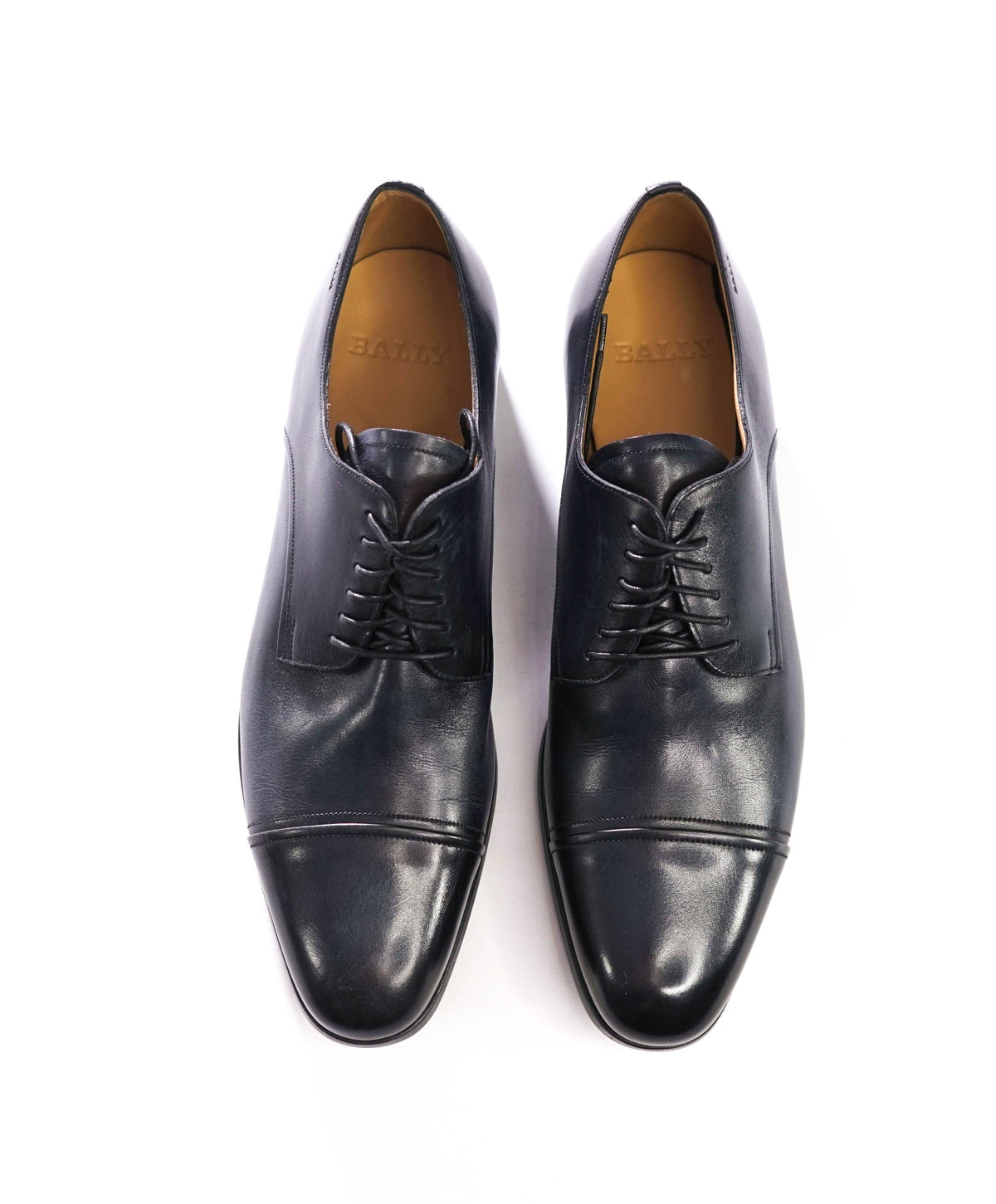 $1,200 BALLY - Dark Navy Leather Derby - US 10.5 (9.5UK)