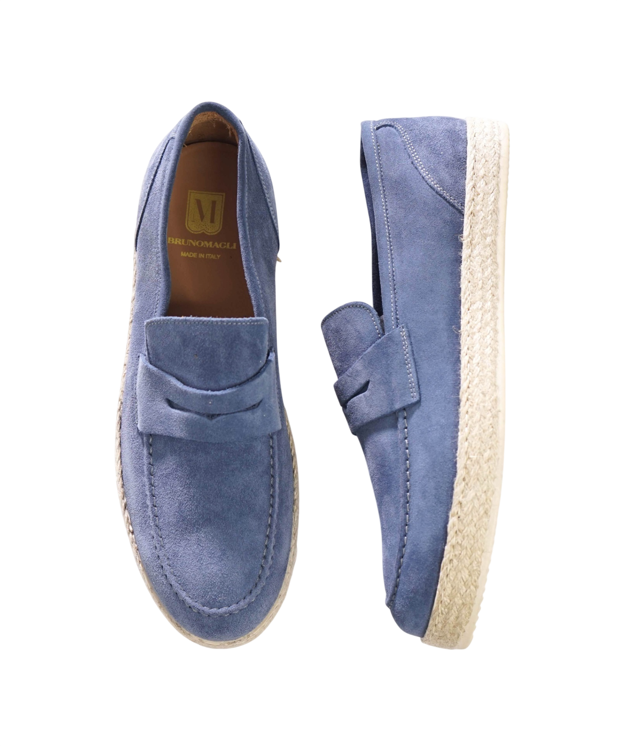 BRUNO MAGLI - Light Blue Suede Loafers - 10