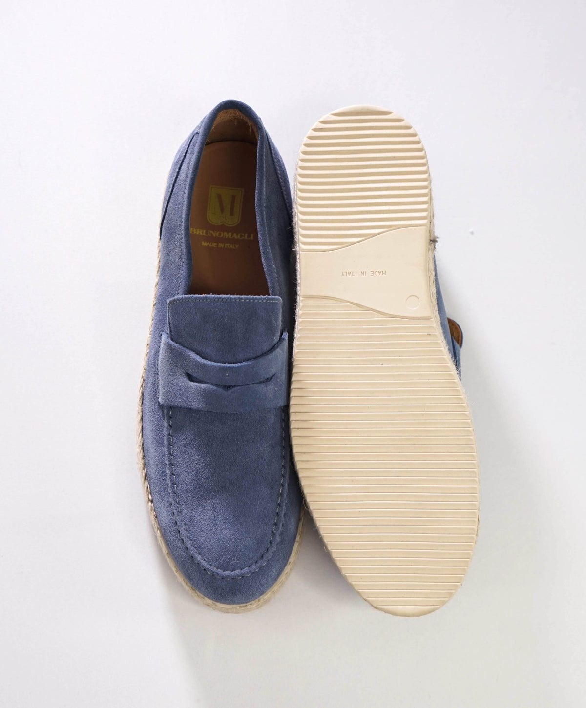 BRUNO MAGLI - Light Blue Suede Loafers - 10