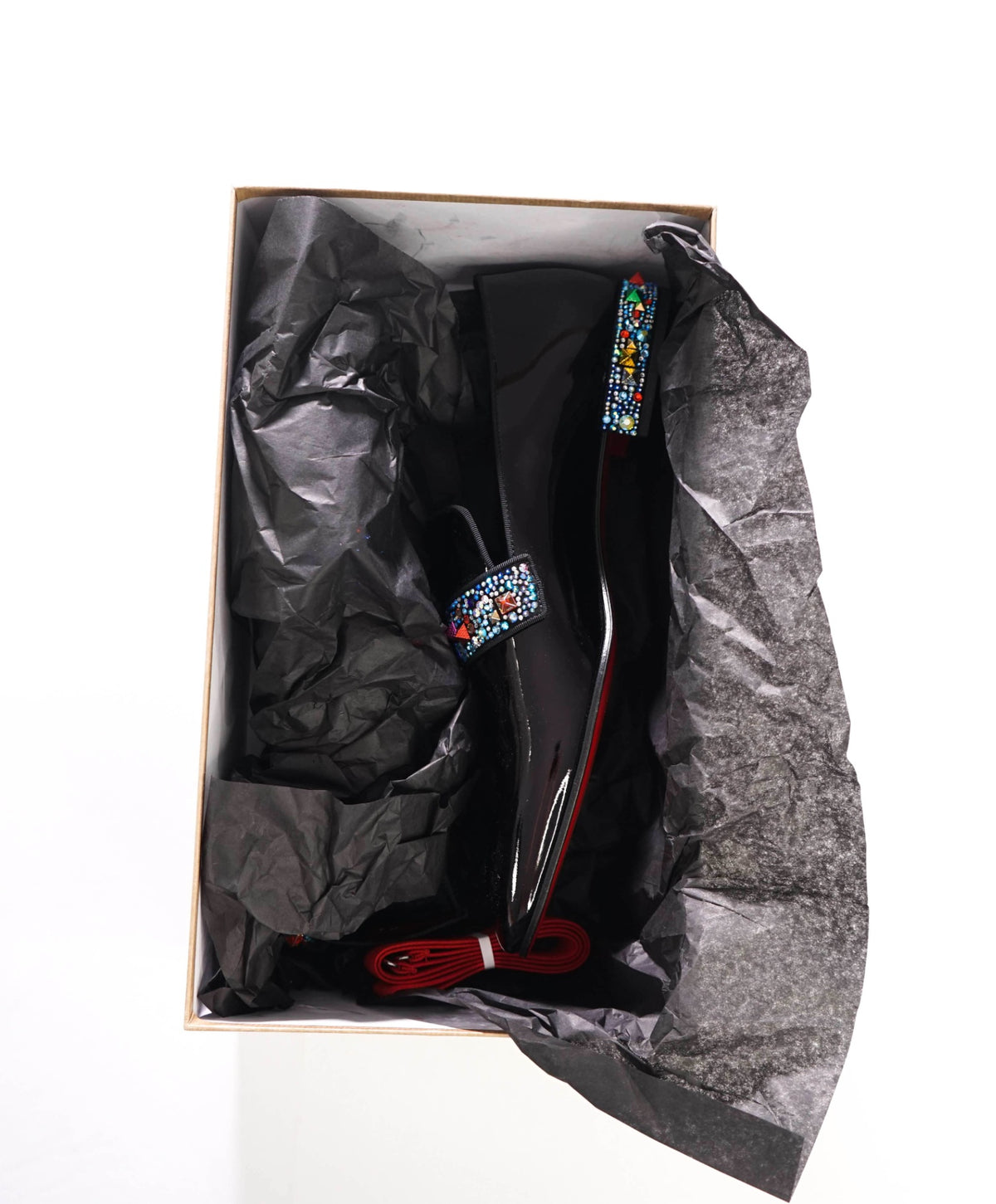 $2,295 CHRISTIAN LOUBOUTIN - *MARVEL LIMITED* Black Patent Leather Loafers - 13.5 (46.5EU)
