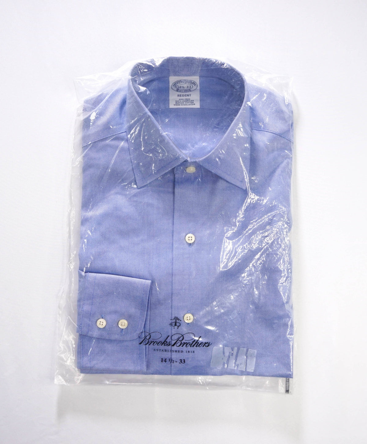 $128 BROOKS BROTHERS - Blue Non-Iron "REGENT" Oxford Shirt - 14.5 - 33