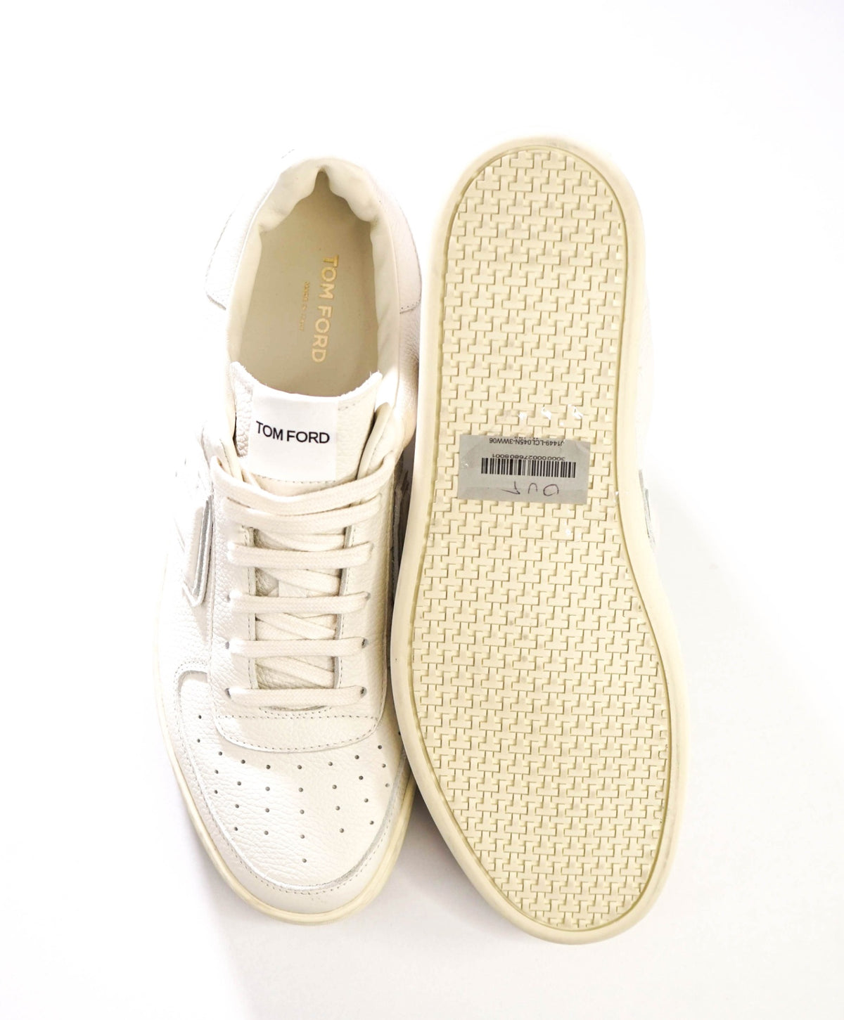 $1,100 TOM FORD - White Leather Sneakers  - US 11 (44 EU)