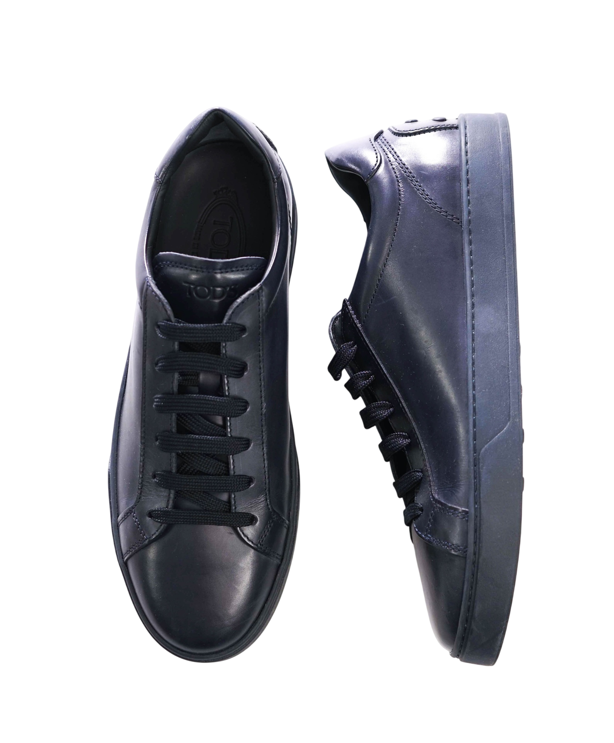 $750 TOD's - Navy Blue Leather Sneakers - US 10.5 (9.5UK)