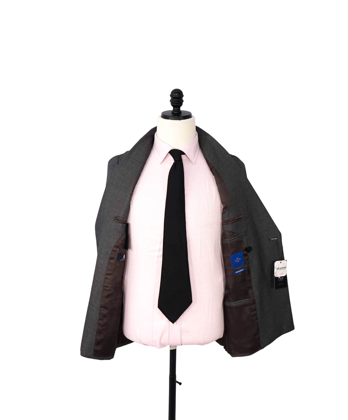 $1,199 SUITSUPPLY - Gray Wool/Silk Double Breasted Suit - 32