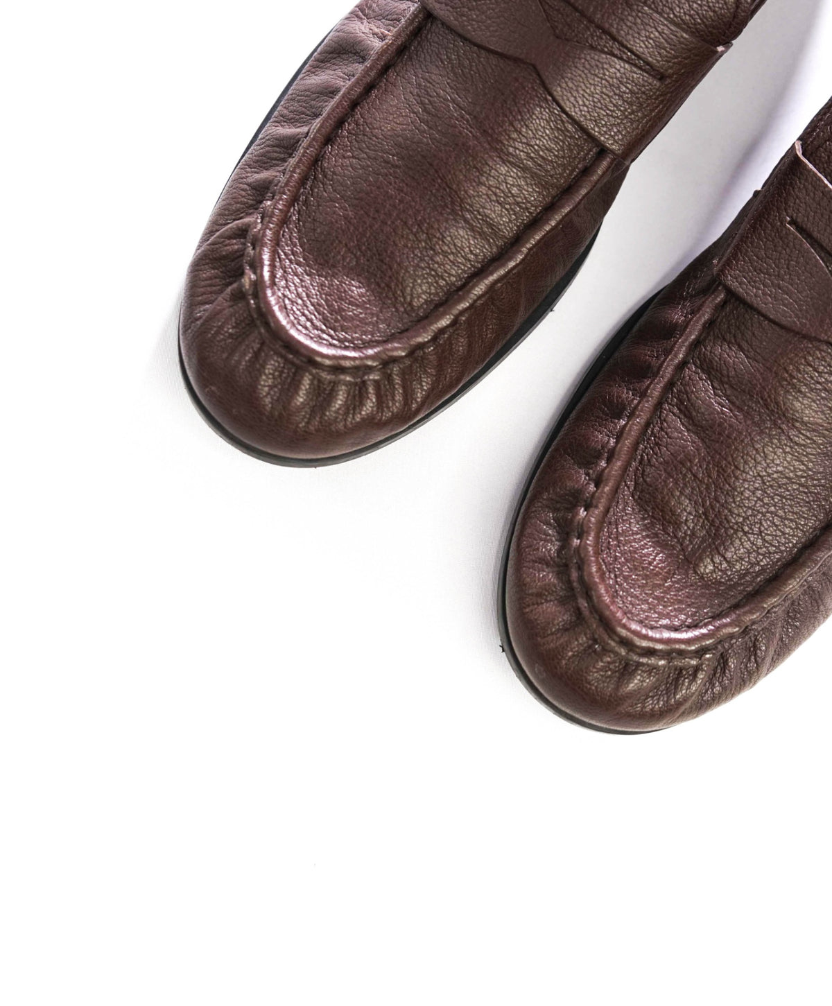 $995 TOD'S - Brown Leather YSL Style Loafers - US 11 (10UK)
