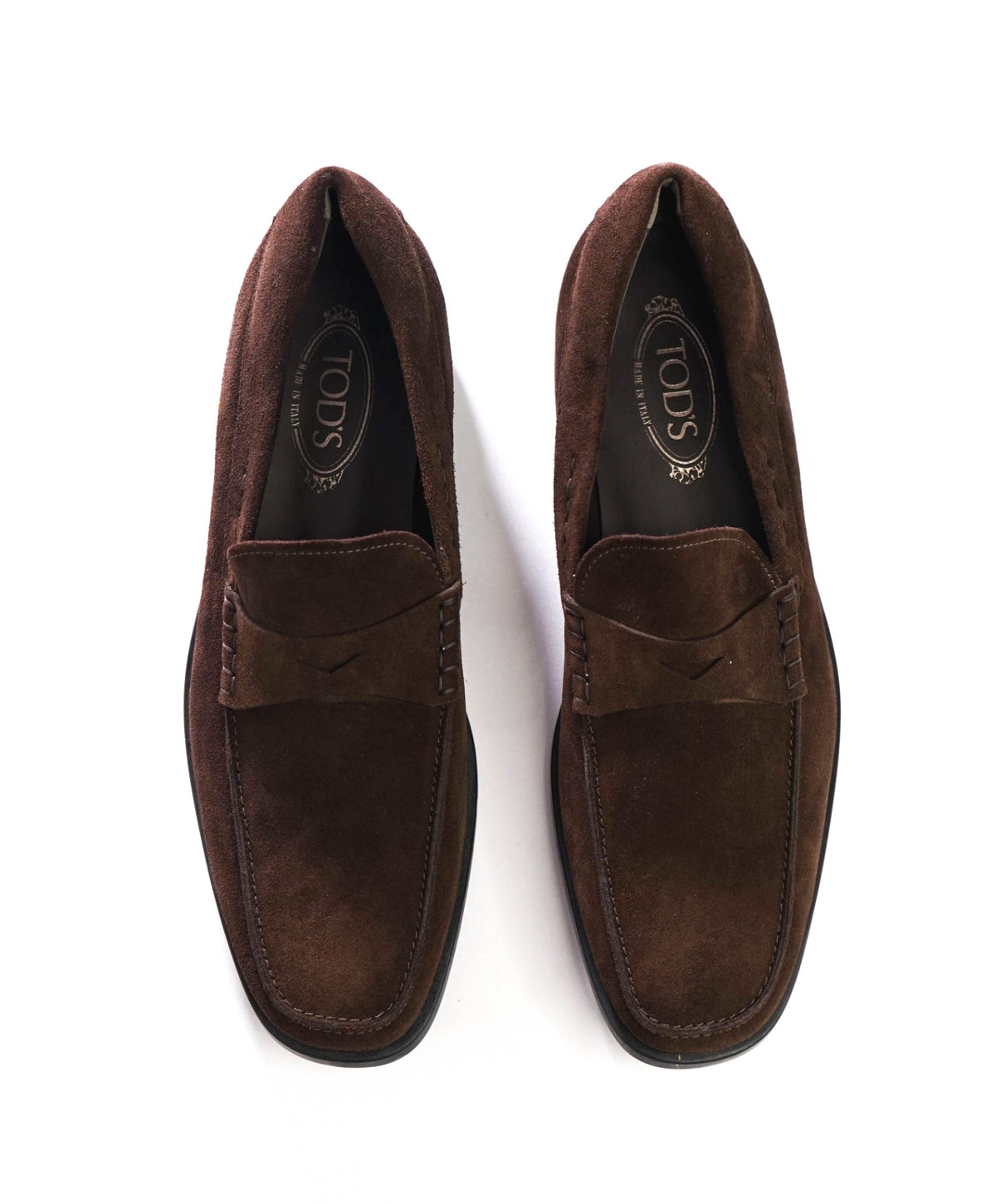 $825 TOD'S - Brown Suede Penny Loafers - US 11.5 (10.5UK)