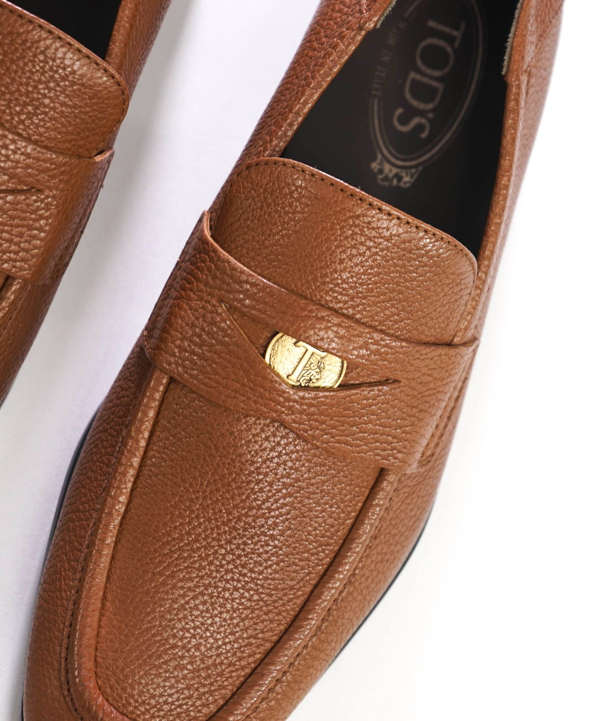 $1,095 TOD's - Brown Pebble Leather Penny Loafers - US 8.5 (7.5UK)