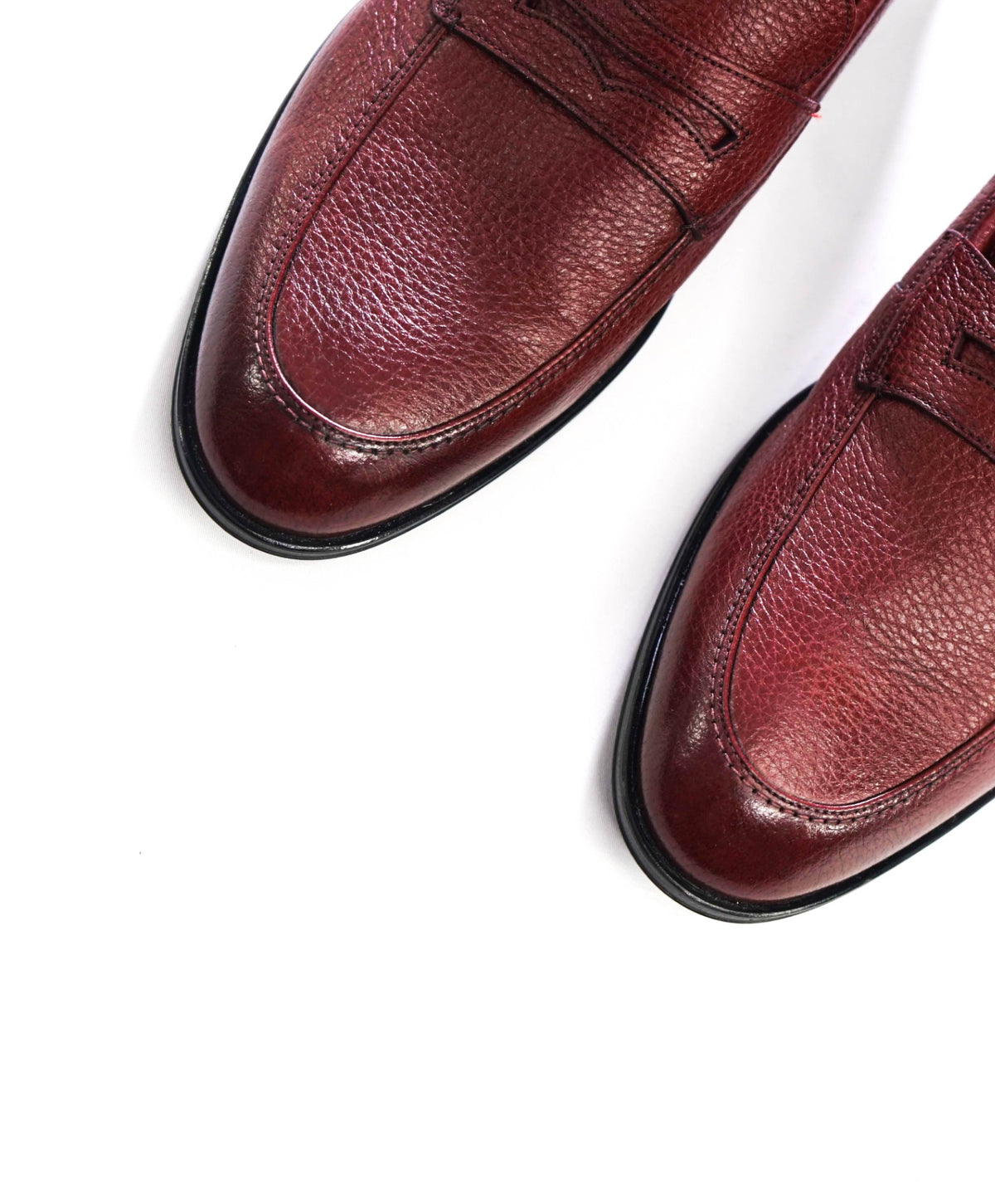 $750 BALLY - Oxblood Leather Penny Loafers - US 9 (8UK)