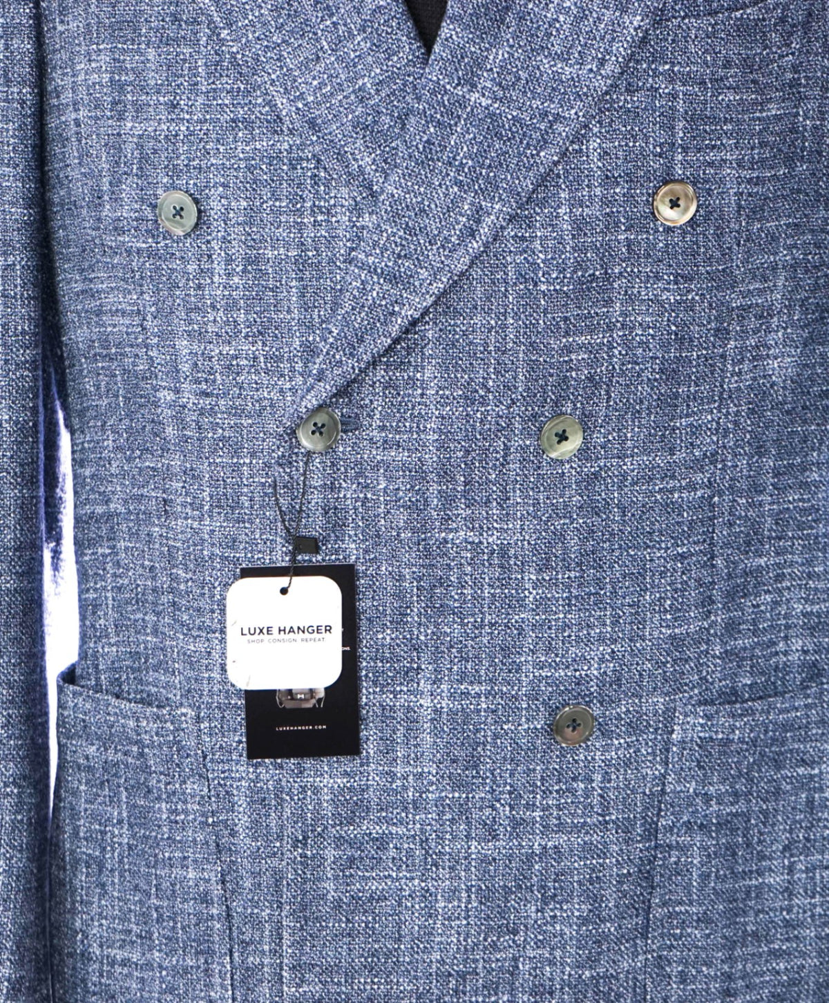 ISAIA - "ARMIE HAMMER" Custom Blue Wool/Silk Blazer - 42R