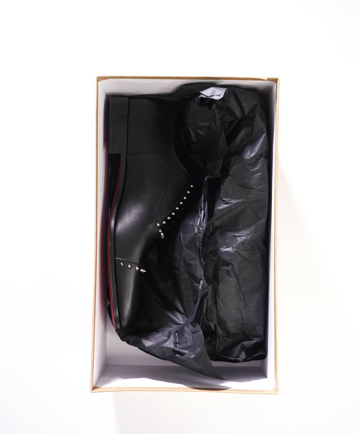 $1,200 CHRISTIAN LOUBOUTIN - *CLOOCLOO* Black Leather Spike Oxford - US 9 (42EU)
