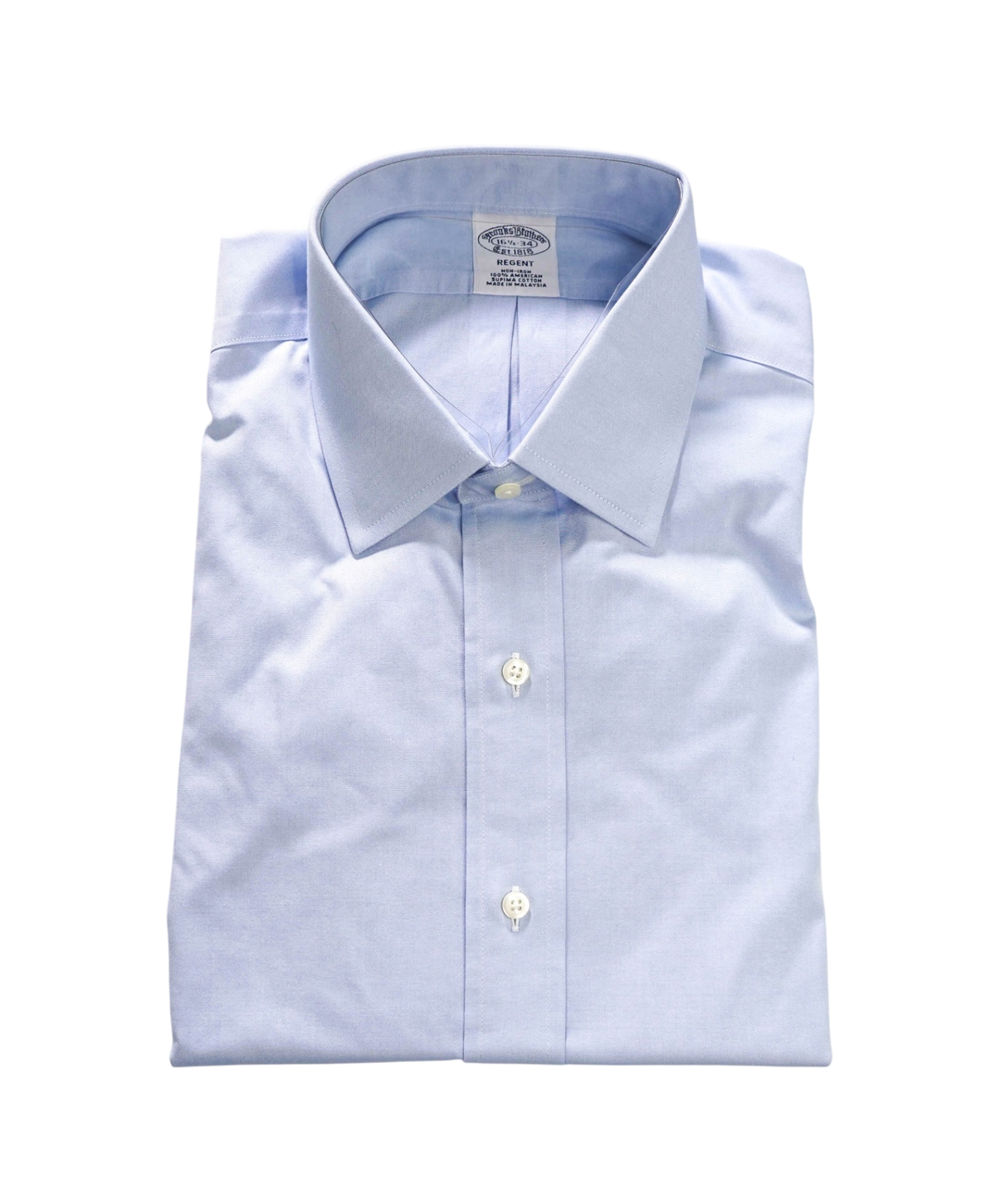 $128 BROOKS BROTHERS - Blue Non-Iron "REGENT" Shirt - 16.5 - 34