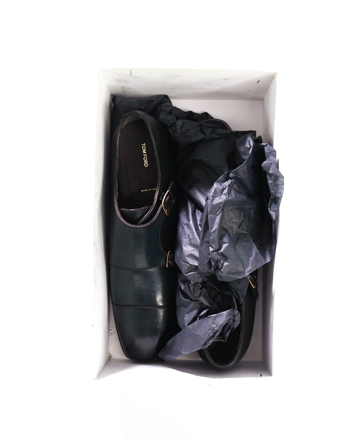 $2,450 TOM FORD - Green Leather Monk Straps  - US 11 (10.5 TF)