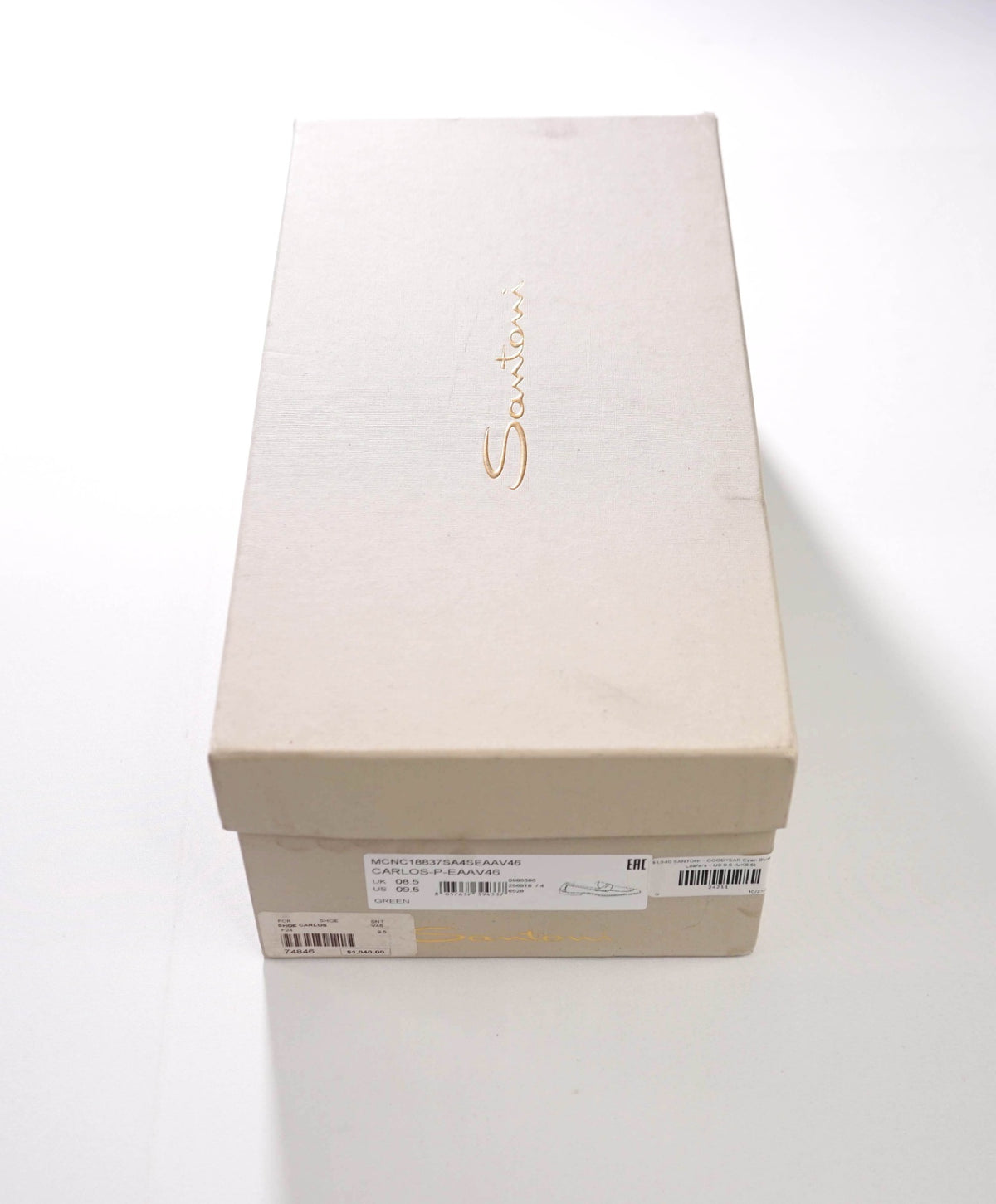 $1,040 SANTONI - GOODYEAR Cyan Blue Suede Loafers - US 9.5 (UK8.5)