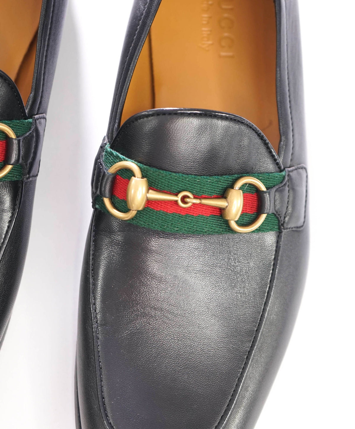 $1,090 GUCCI - Black Leather AGNELLO Loafers - 8 (7.5G)