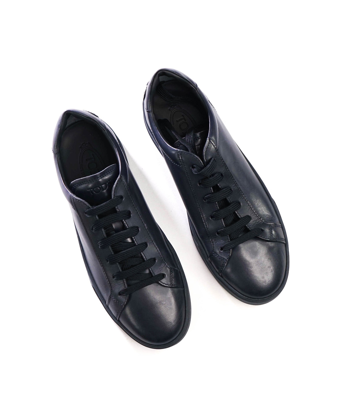 $750 TOD's - Navy Blue Leather Sneakers - US 10.5 (9.5UK)