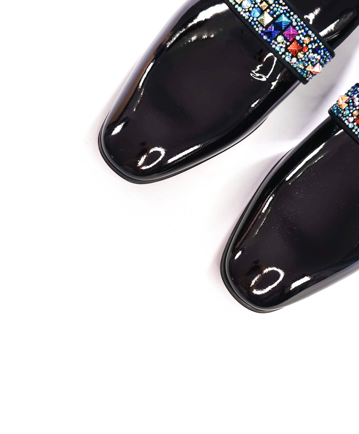 $2,295 CHRISTIAN LOUBOUTIN - *MARVEL LIMITED* Black Patent Leather Loafers - 13.5 (46.5EU)
