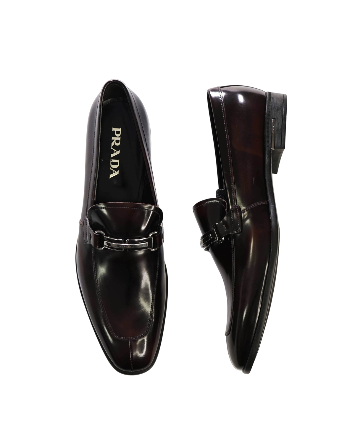 $1,095 PRADA - Brown Leather Loafers - US 12.5 (11.5UK)