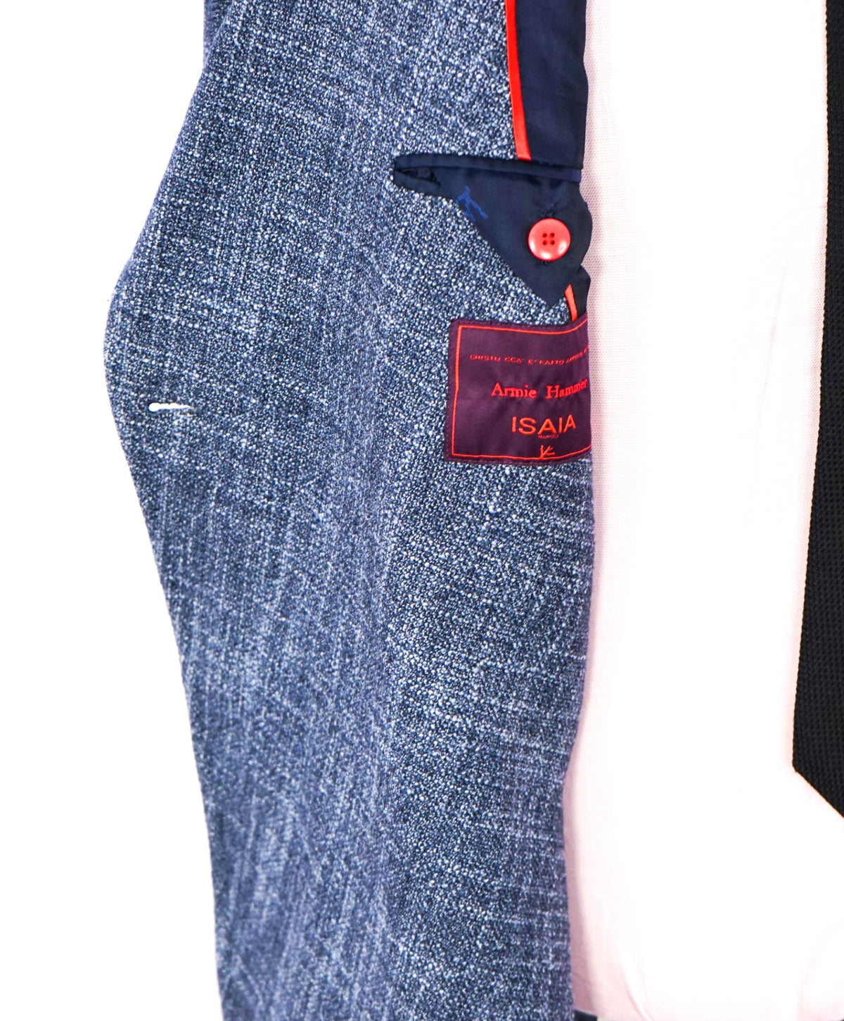 ISAIA - "ARMIE HAMMER" Custom Blue Wool/Silk Blazer - 42R