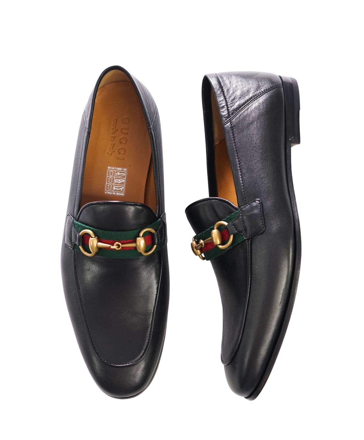 $1,090 GUCCI - Black Leather AGNELLO Loafers - 8 (7.5G)