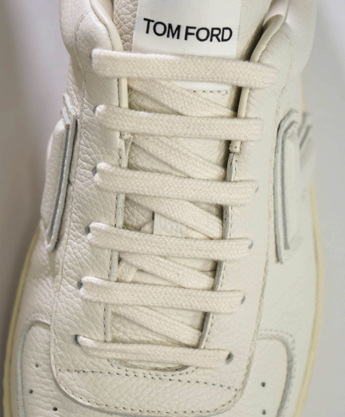 $1,100 TOM FORD - White Leather Sneakers  - US 11 (44 EU)