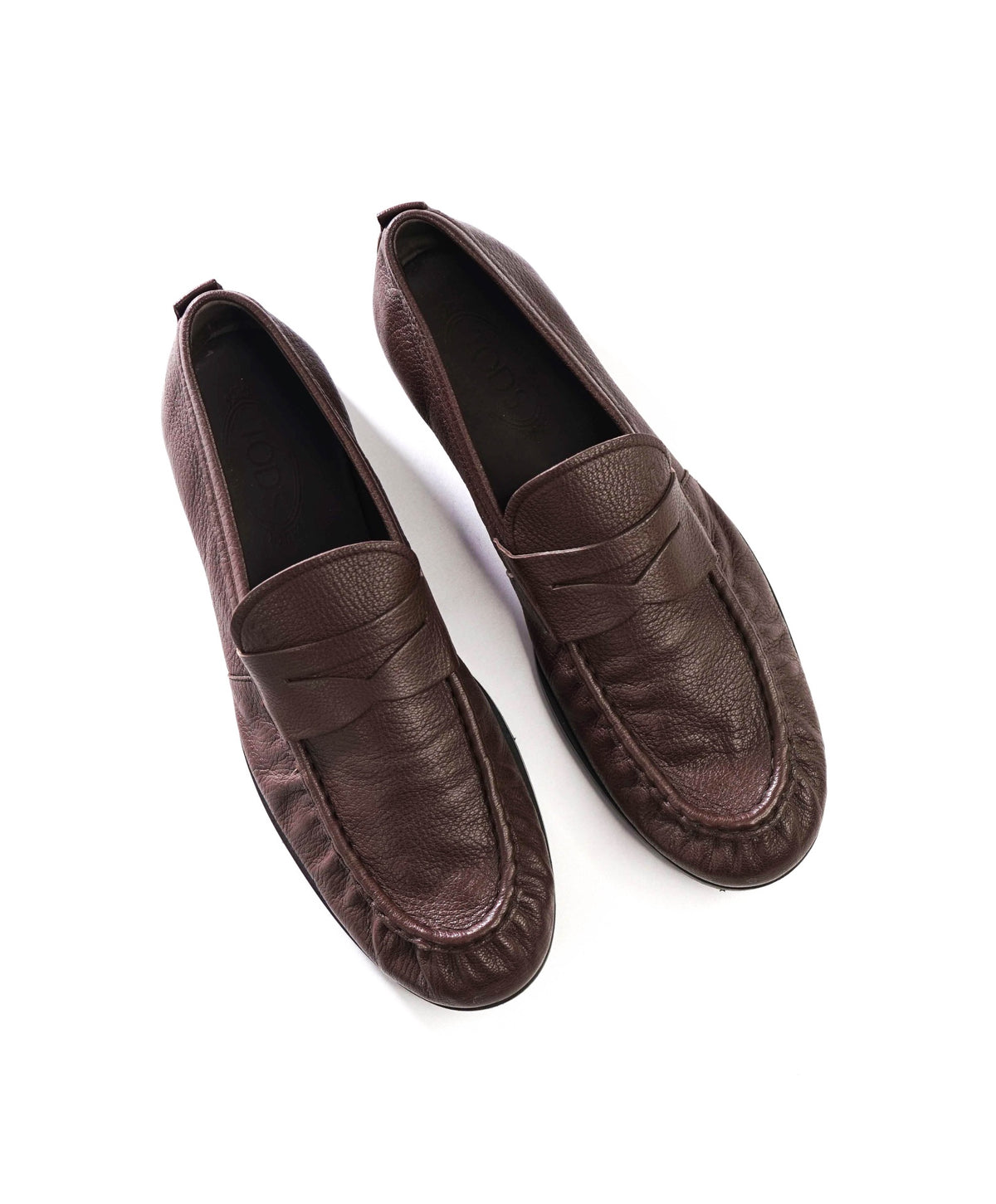$995 TOD'S - Brown Leather YSL Style Loafers - US 11 (10UK)